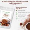 Z Natural Foods Organic Cacao Powder – Unsweetened Nutrient-Dense Superfood for Healthy Aging – Extra-Rich Dark Chocolate Flavor Perfect for Chocolate Recipes, Shakes or Smoothies, 1 lb(1 Pound)