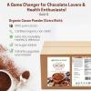 Z Natural Foods Organic Cacao Powder – Unsweetened Nutrient-Dense Superfood for Healthy Aging – Extra-Rich Dark Chocolate Flavor Perfect for Chocolate Recipes, Shakes or Smoothies, 1 lb(55 Pounds)