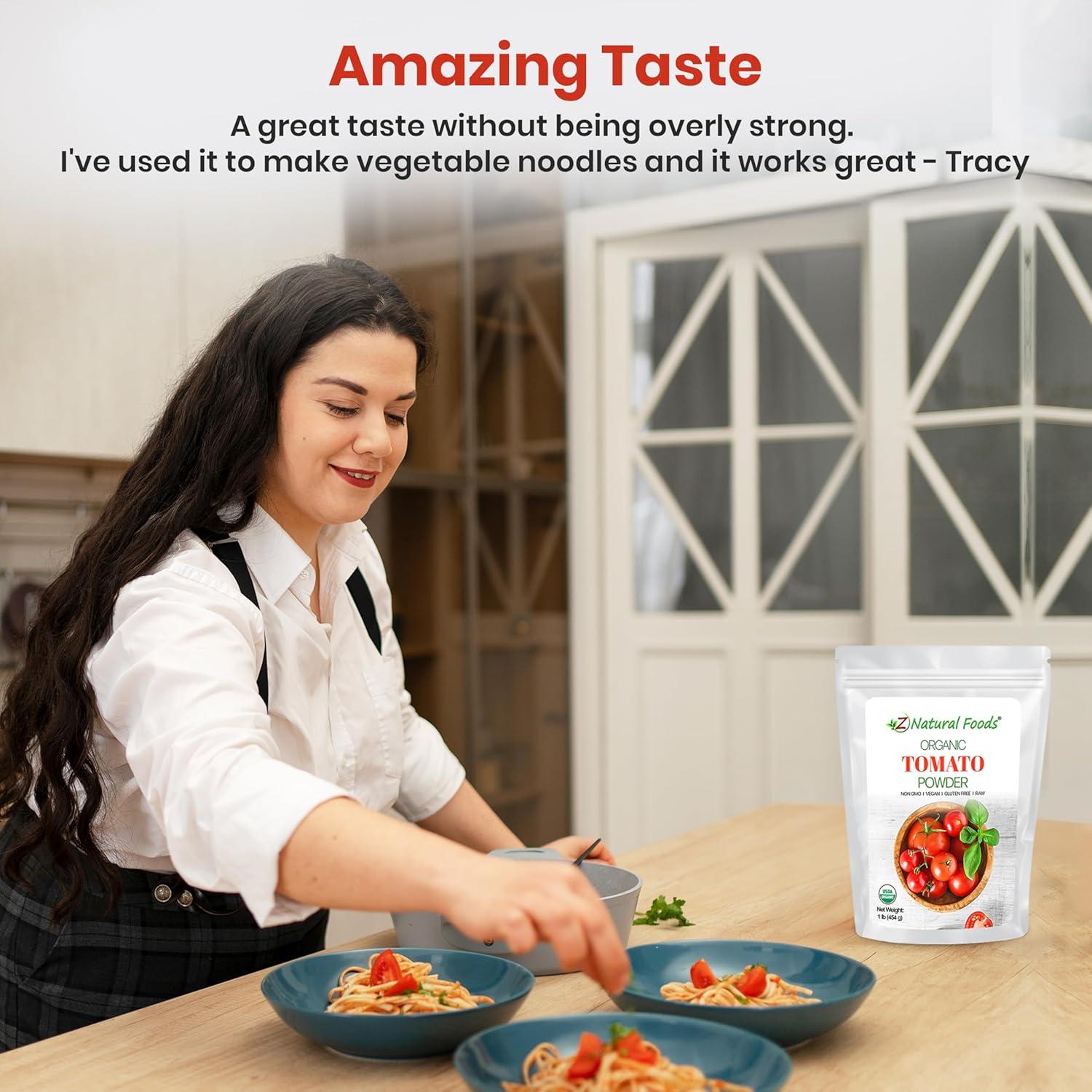 image:imageZ Natural Foods Organic Tomato Powder AntioxidantRich Fruit Powder Ideal for Smoothies Cooking Baking NonGMO Vegan GlutenFree Kosher 1 lb