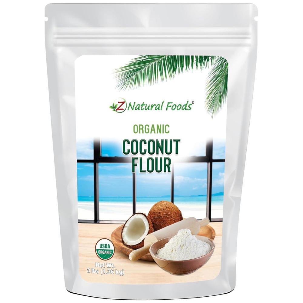 image:imageOrganic Coconut Flour  3 lb  Made In Small Batches For Freshness  Gently Dried amp Finely Ground  All Natural Fiber For Cooking amp Baking  Keto Paleo amp Vegan Friendly  Raw Gluten Free Non GMO