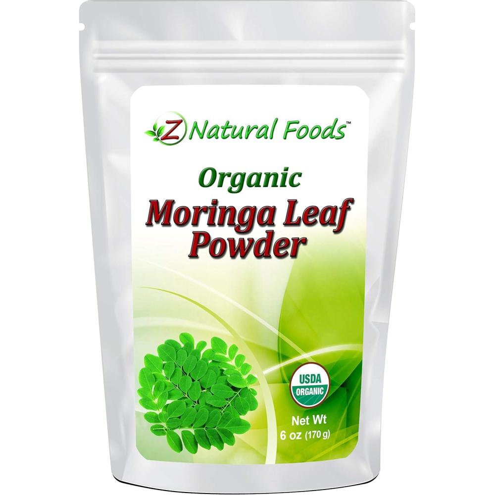 image:imageOrganic Moringa Oleifera Leaf Powder  100 Pure Raw Non GMO Vegan Kosher  Amazing in Smoothies Drinks Tea Juice Recipes  Energizing Green Superfood Packed with Vitamins Minerals  6 oz