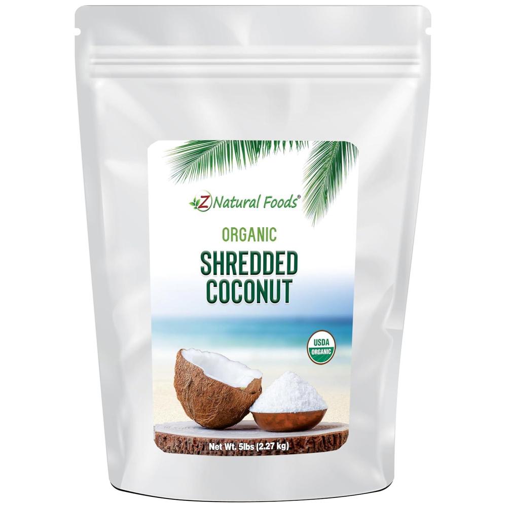 image:imageOrganic Shredded Coconut  Bulk 5 lb Size  Unsweetened Macaroon Cut  Finely Cut Dried Flakes For Baking Snacks amp Recipes  Raw Vegan Gluten Free Non GMO5 Pounds