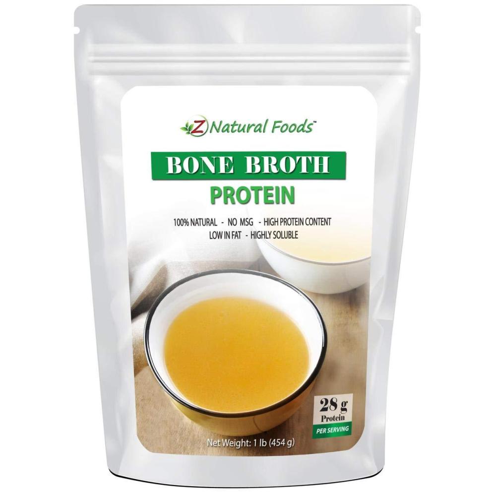 image:imageZ Natural Foods Bone Broth Powder Bovine Full of Protein Collagen and Amino Acids Superfood Beef Supplement for Drinks Smoothies Shakes amp Recipes All Natural Non GMO amp Gluten Free 1 lbUnflavored