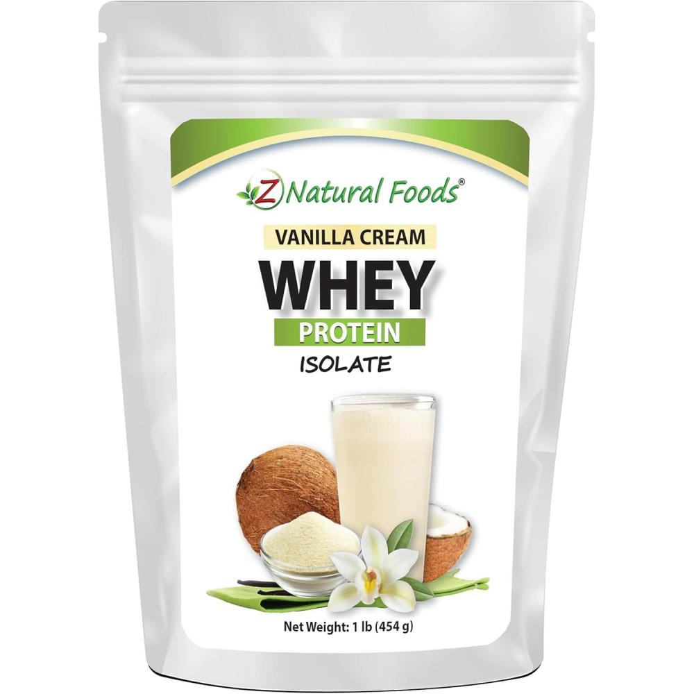 image:imageZ Natural Foods Dark Chocolate Whey Protein Isolate Natural Protein Powder with Zero Sugar Enriched with Vital Proteins for Energy Boost and Weight Loss Gluten Free NonGMO 5 lbsVanilla