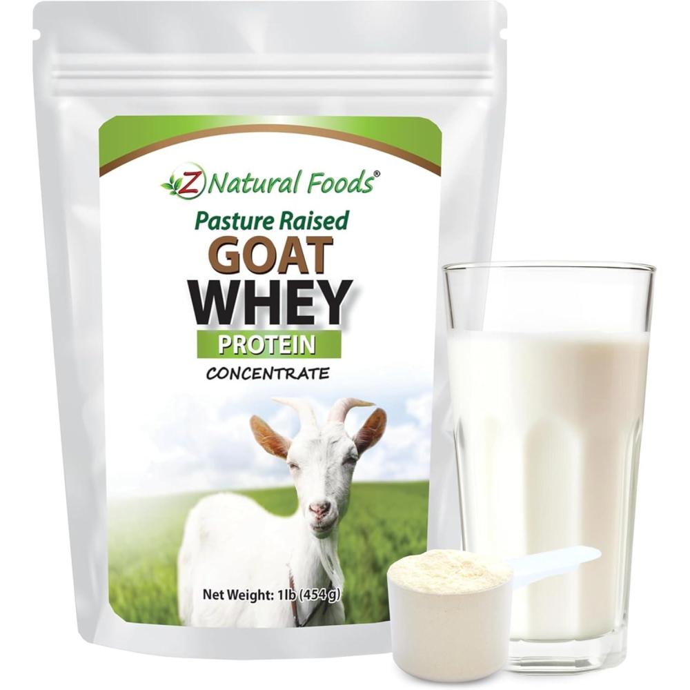 image:imageZ Natural Foods Goat Whey Protein Powder Concentrate  Undenatured Unflavored Pasture Raised Whey  Clean Goat Protein Powder with Vital Proteins for Weight Management Immune Support Fitness 5 lbUnflavoured