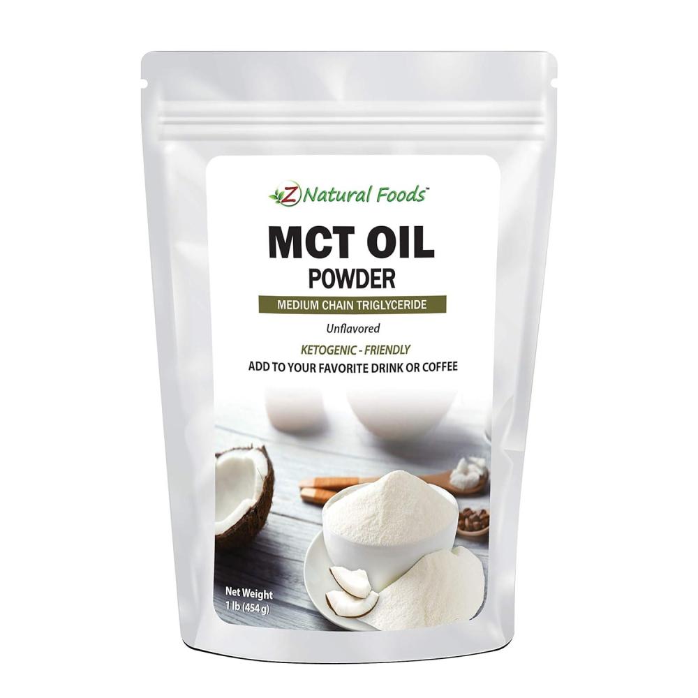 image:imageZ Natural Foods MCT Oil Powder Instant Energy amp Endurance Perfect Fat Supplement for Ketogenic Diet Mix in Keto Coffee Tea Smoothies Shakes amp Recipes Non GMO amp Gluten Free Unflavored 1 lb1 Pound Pack of 1