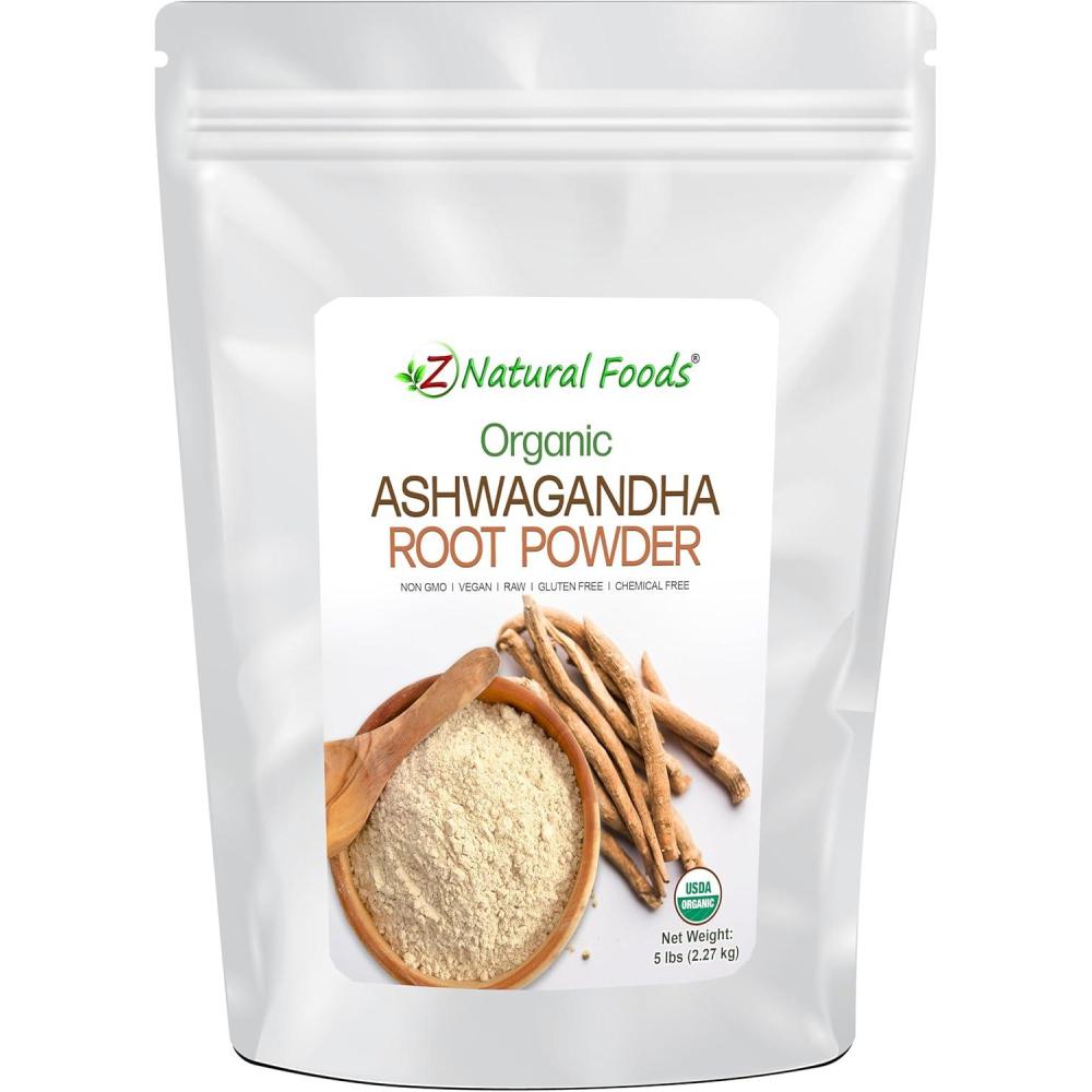 image:imageZ Natural Foods Organic Ashwagandha Root Powder Make Your Own Capsules amp Pills  100 Pure Raw Chemical Free NonGMO  167 Servings 1 lb50 Pounds