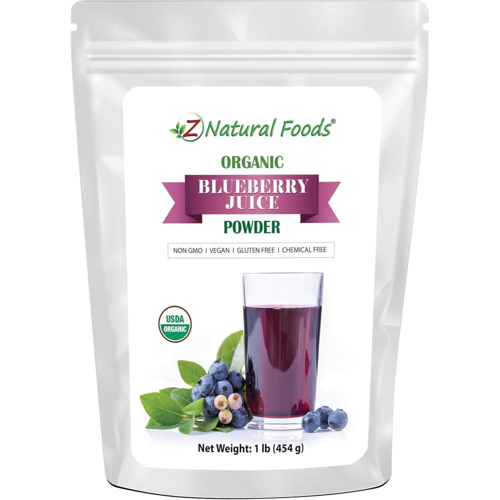 image:imageZ Natural Foods Organic Black Currant Juice Powder Superfood Berry Supplement Mix In Smoothies Shakes Tea Cooking amp Baking Recipes Non GMO Gluten Free Vegan Kosher 1 lbBlueberry Juice