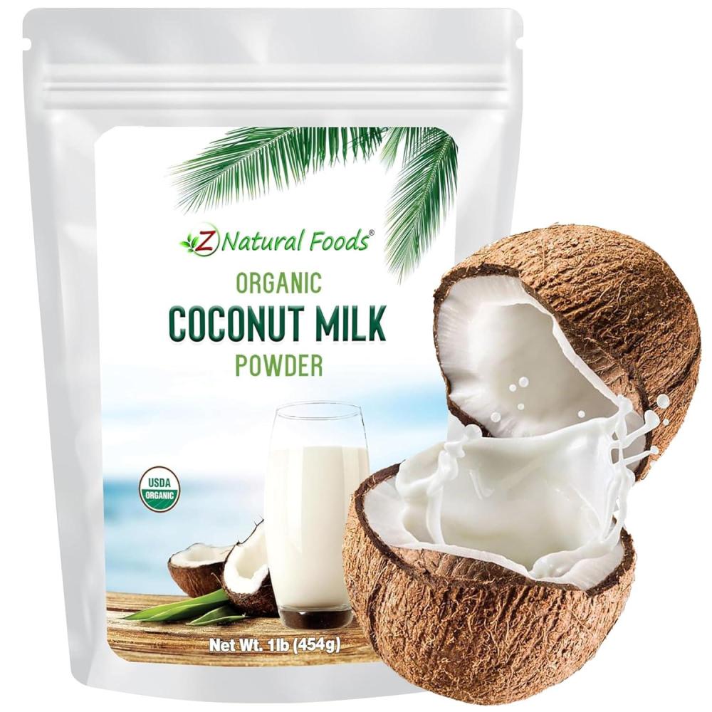 image:imageZ Natural Foods Organic Coconut Milk Powder  AllNatural Vegan DairyFree Alternative with MCTs  Unsweetened Coconut Creamer for Coffee amp Smoothies  GlutenFree NonGMO 1 lbCoconut Milk