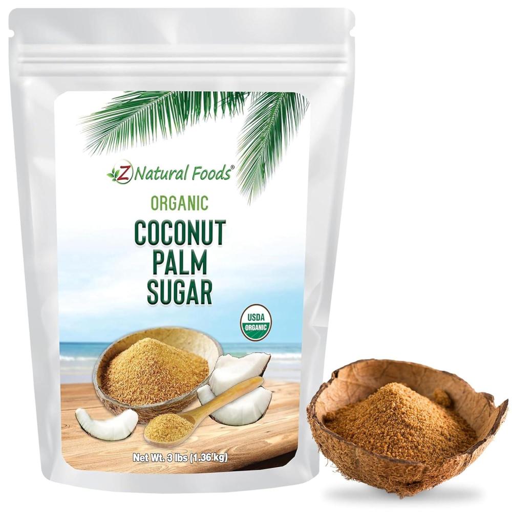 image:imageZ Natural Foods Organic Coconut Sugar  NutrientDense Flavorful amp Unrefined Brown Coconut Sugar  Perfect for Tea Coffee Oatmeal Deserts amp Baking NonGMO Vegan GlutenFree 1 lb3 Pounds