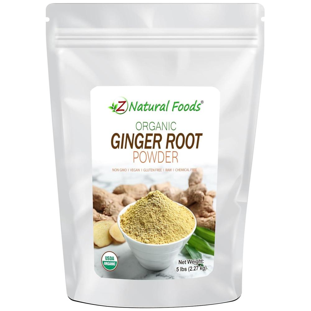 image:imageZ Natural Foods Organic Ginger Root Powder  Great for Tea Juice Smoothie Cooking or Baking Recipes  Ground Superfood Spice Supplement  Raw Non GMO Gluten Free Vegan Kosher  1 lb80 Ounce Pack of 1