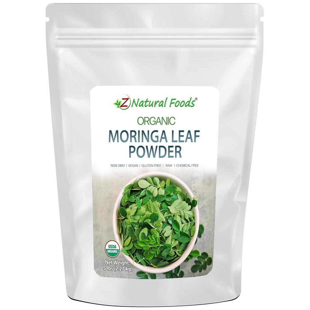 image:imageZ Natural Foods Organic Moringa Oleifera Leaf Powder Organic Juice Powder Packed with Vitamins and Minerals 100 Pure Raw Non GMO Vegan Kosher 5 lbsMoringa Oleifera Leaf