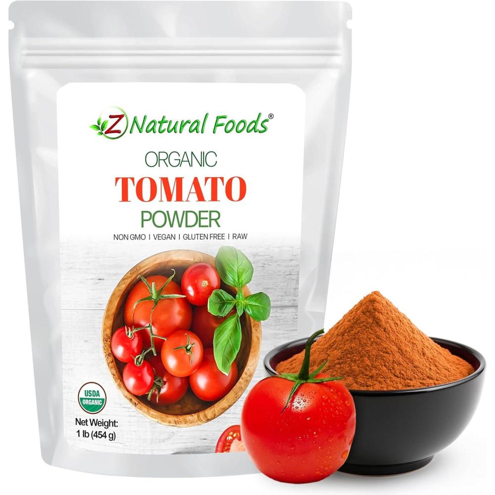 image:imageZ Natural Foods Organic Tomato Powder AntioxidantRich Fruit Powder Ideal for Smoothies Cooking Baking NonGMO Vegan GlutenFree Kosher 1 lb