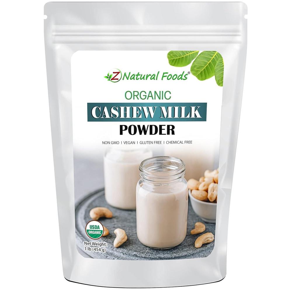 image:imageZ Natural Foods Unsweetened Cashew Milk Powder  PlantNut Milk For Healthy Heart Bones Skin  Substitute for Cashew Butter  GlutenFree Kosher NonGMO Vegan DairyFree 1 lbOrganic Cashew