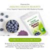 Premium Organic Acai Berry Powder – 1 lb – Freeze Dried Superfood – Grown In Brazil – Amazing Fruit Powder For Juice, Smoothie, Drink, Recipe, or Shake – Raw, Vegan, Gluten Free, Non GMO(Blueberry)