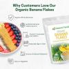 Z Natural Foods Organic Banana Flakes – Crisp Ripe Bananas for Potassium & Fiber Support, Digestive Health, Skin Glow – Natural Flavor & Dried Flake, Mix in Smoothies Yogurt Cereal & Recipes, 5 lbs(1 Pound)