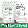 Z Natural Foods Organic Whey Protein Concentrate – Nutrient-Dense Grass Fed Whey Protein Powder – Cold Processed Pure Whey Protein with Essential Amino Acids for Nutrition & Fitness, Unflavored, 1 lb(Unflavored)
