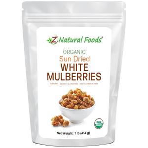 Organic Goji Berries – Premium Quality – Raw Sun Dried – Perfect Berry For Snacks, Smoothies, Cereal, Yogurt, Baking, Salads, Recipes – Non GMO, Vegan, Gluten Free – 1 lb(White Mulberries)