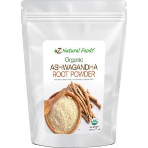 Z Natural Foods Organic Ashwagandha Root Powder Make Your Own Capsules & Pills – 100% Pure, Raw, Chemical Free, Non-GMO – 167 Servings (1 lb)(5.0 Pounds)