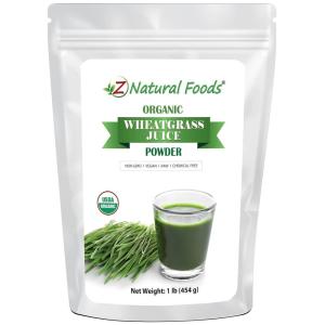 Z Natural Foods Organic Barley Grass Juice Powder – Made in USA, USDA Organic Nutrient-Dense Green Drink Mix for Energy, Detox with Amino Acids – Antioxidant Juice Blend for Water, Smoothies, 1 lb(Wheatgrass)
