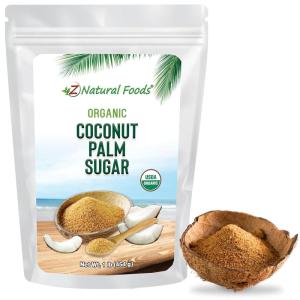 Z Natural Foods Organic Coconut Sugar – Nutrient-Dense, Flavorful & Unrefined Brown Coconut Sugar – Perfect for Tea, Coffee, Oatmeal, Deserts & Baking, Non-GMO, Vegan, Gluten-Free, 1 lb(1 Pounds)