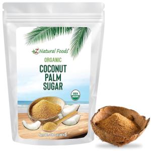 Z Natural Foods Organic Coconut Sugar – Nutrient-Dense, Flavorful & Unrefined Brown Coconut Sugar – Perfect for Tea, Coffee, Oatmeal, Deserts & Baking, Non-GMO, Vegan, Gluten-Free, 1 lb(3 Pounds)