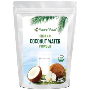 Z Natural Foods Organic Coconut Water Powder – Energy & Electrolyte Support – Perfect Pre/Post Workout – Vegan, Gluten-Free, Non-GMO, Kosher, NOT Freeze Dried Coconut Water Powder, 1 lb(1.0 Pounds)