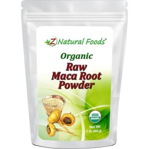 Z Natural Foods Organic Maca Root Powder, Adaptogen Superfood Powder, Contains Raw Red, Yellow & Black Maca, Mix in Drinks, Juice, Smoothies, Shakes, & Recipes, Vegan, Non GMO, Gluten Free – 1 lb(16 Ounce (Pack of 1))
