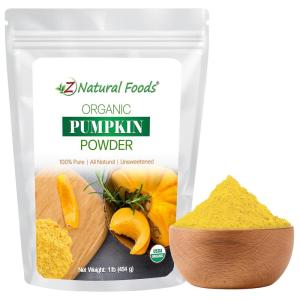 Z Natural Foods Organic Pumpkin Powder – Pure Powdered for Delicious Spice Latte, Baking, Smoothies, Juice, Puree – Dried Sweet Vegan Pumpkin Powder, Gluten Free, Kosher, 5 lbs(16 Ounce (Pack of 1))