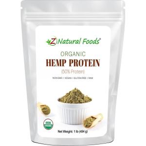 Z Natural Foods Organic Pumpkin Seed Protein Powder – Nutrient-Dense Fiber Supplement, Vegan Pumpkin Protein Powder for Hair Skin Nails Muscle Health – Ideal for Smoothies Shake Baking Recipes, 1 lb(Unflavored)